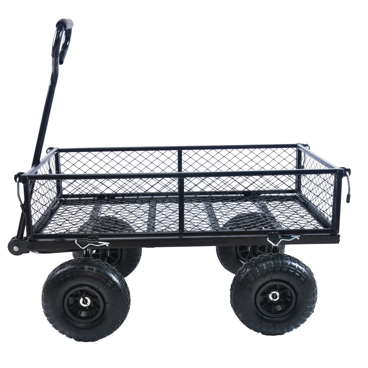 Sesslife 660lbs Collapsible Wagon, Beach Carts with Big Wheels, Heavy Duty Folding Utility Garden Wagon, Portable Grocery Cart, All Terrain Universal Wheels Wagon Cart, JA4056