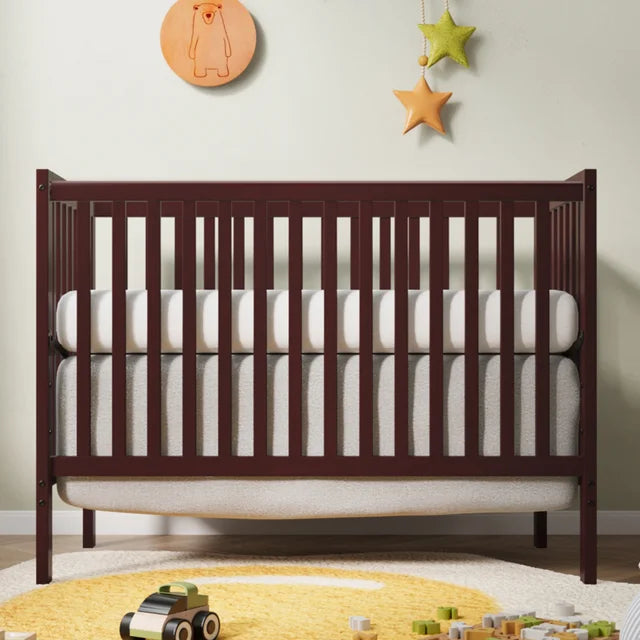 Sesslife 5-In-1 Convertible Crib, Baby Bed, Converts from Baby Crib to Toddler Bed, Fits Standard Full-Size Crib Mattress ,Easy to Assemble(White)