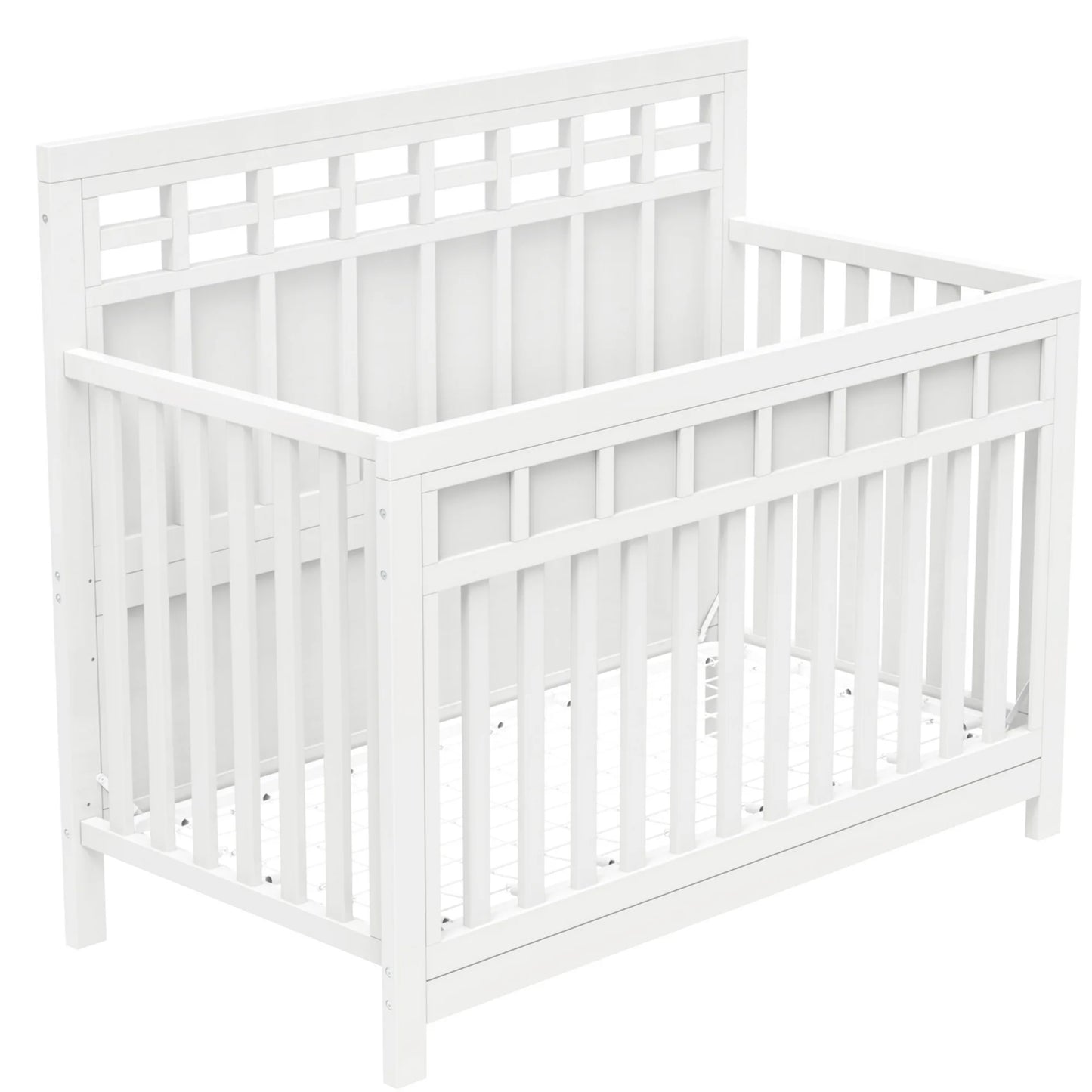 Sesslife 5-In-1 Convertible Crib, Baby Bed, Converts from Baby Crib to Toddler Bed, Fits Standard Full-Size Crib Mattress ,Easy to Assemble(White)