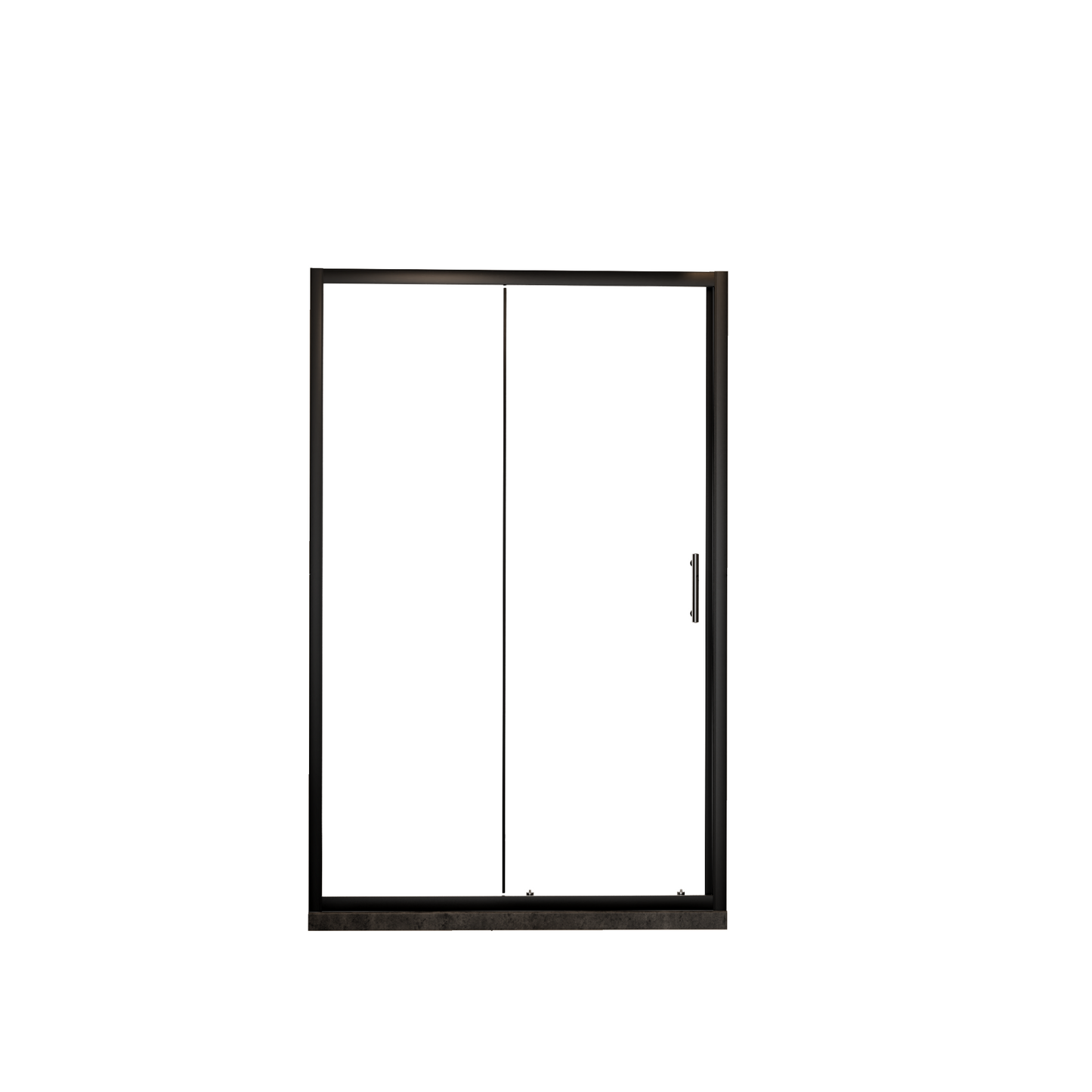 SESSLIFE 48x72 Inch Sliding Shower Door, 1/5 inch Thick Clear Tempered Glass Shower Door with Stainless Steel Handle, Adjustable Width Anti-Leak Bathroom Door for Bathroom, Matte Black