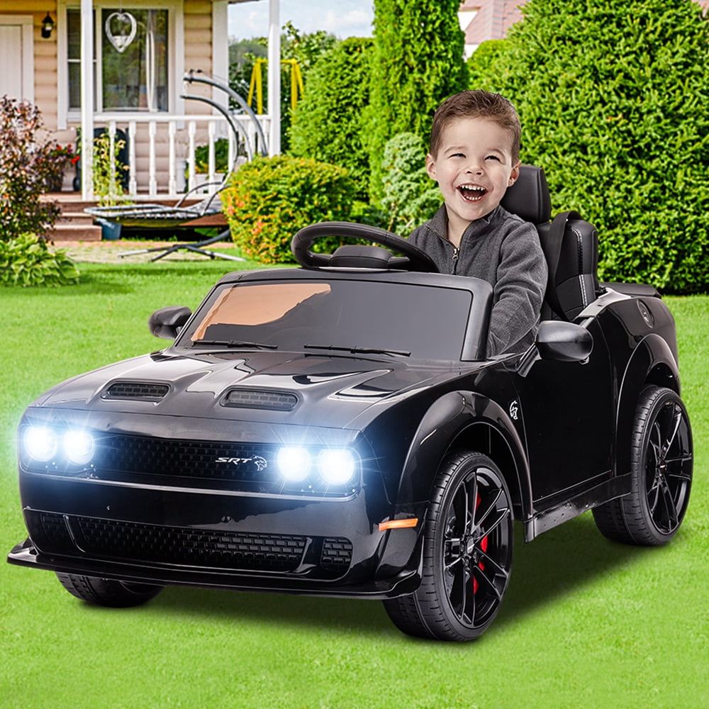 Dodge Challenger Remote Control Kids Ride On Truck with Spring Suspension, 3 Speeds Kid Car to Drive, DT62