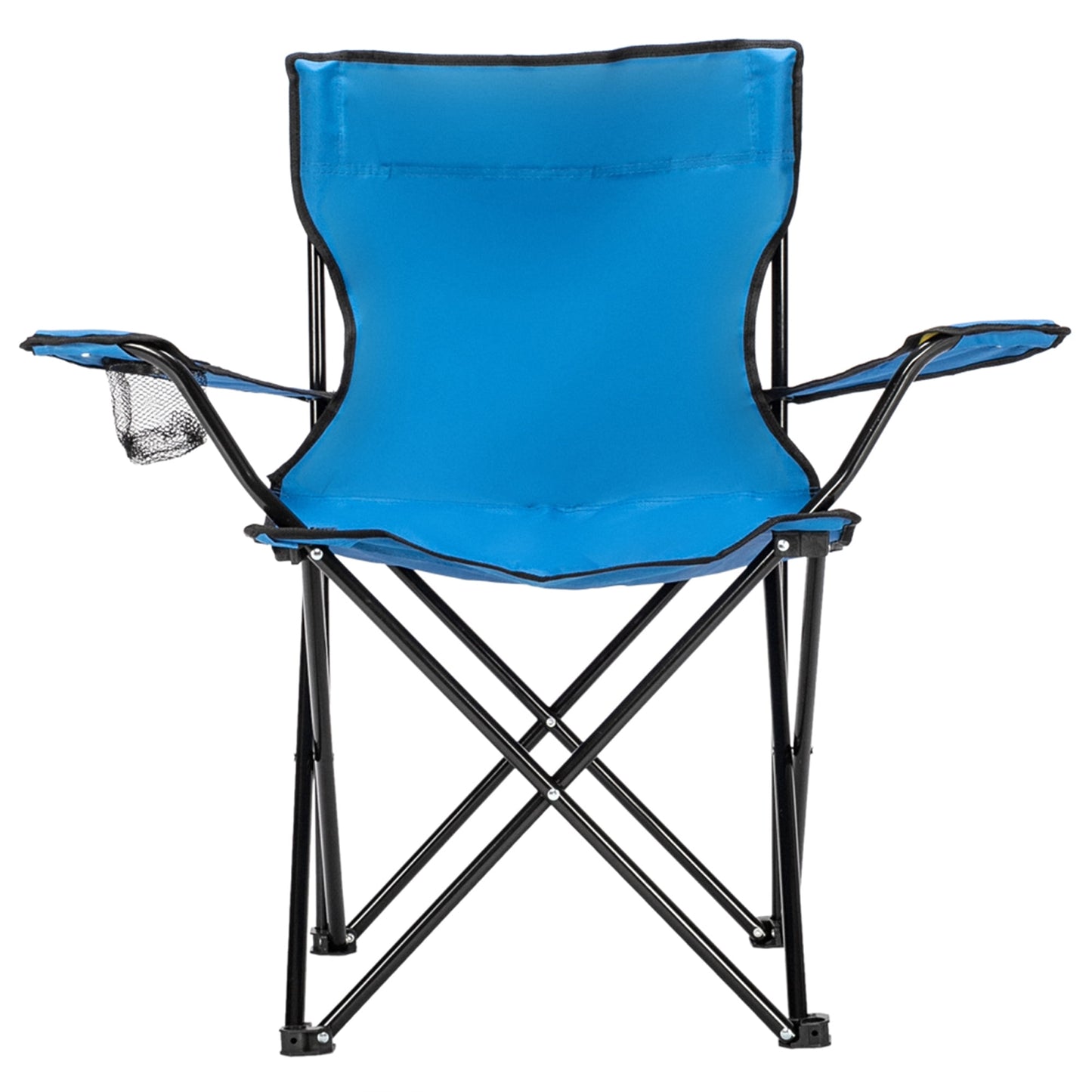 Folding Camping Chair, Ultralight Outdoor Portable Chair with Cup Holder and Carry Bag, Padded Armrest Oversized Camping Chair, Collapsible Lawn Chair for BBQ, Beach, Hiking, Picnic, Blue