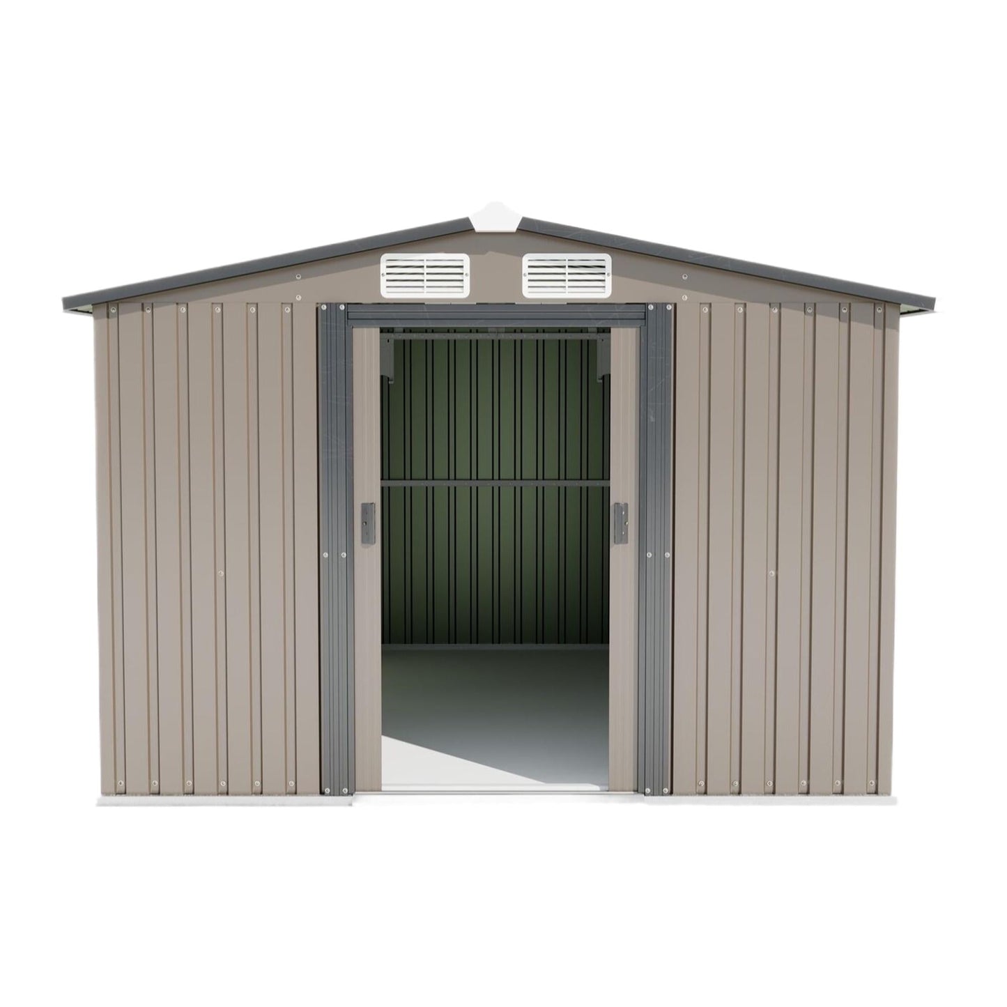 10' x 8' Metal Outdoor Storage Shed, Large Sheds and Outdoor Storage House with Lockable Door, Garden Storage Shed Pet House for Lawnmower, Garden Tools, Bike, Garage