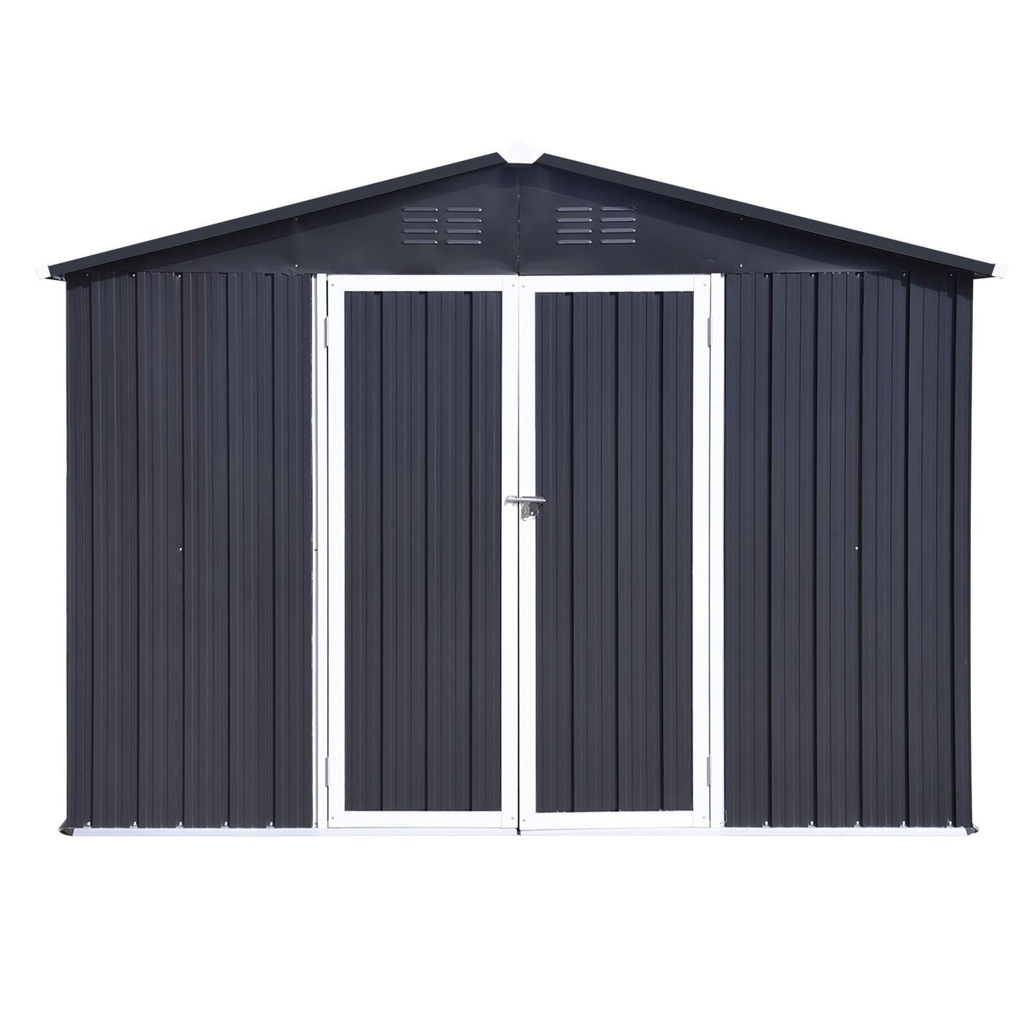 10' x 8' Metal Outdoor Storage Shed, Large Sheds and Outdoor Storage House with Lockable Door, Garden Storage Shed Pet House for Lawnmower, Garden Tools, Bike, Garage