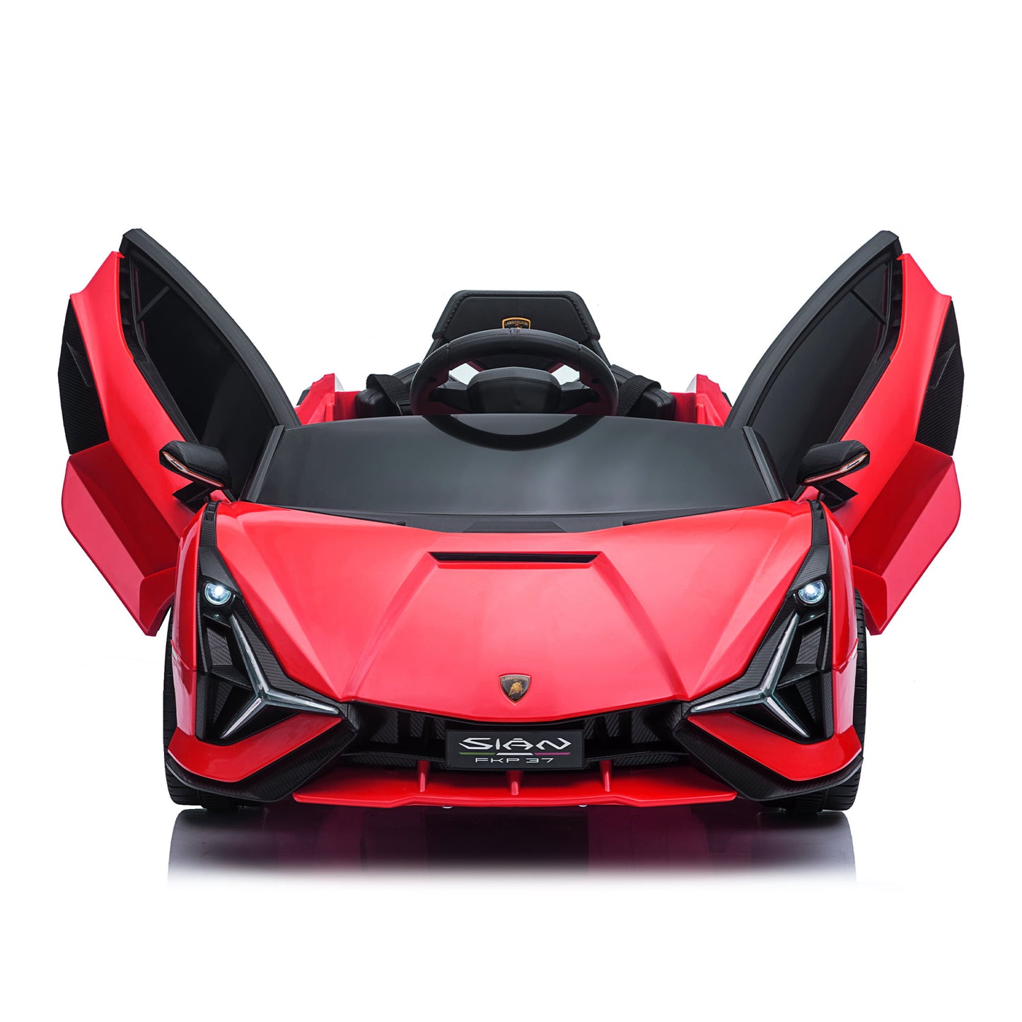 Lamborghini Ride On Car for Kids 3-5 Years, 12v Remote Control Electric Vehicle with Wheels Suspension, Led Lights, 3-point Seat Belt, Boys Girls Gift Pink Electric Car Toys