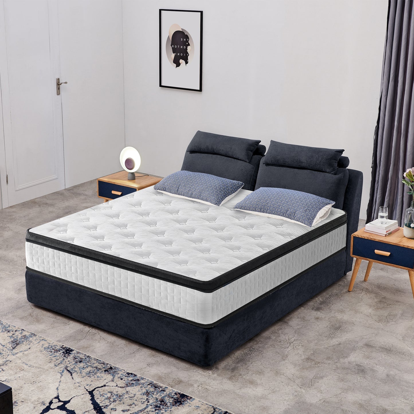 8" Memory Foam Mattress, Cooling Gel Green Tea Memory Foam Mattress for Sleep Support, Back Pain Relief, Twin Mattress in a Box, Medium Firm, CertiPUR-US Certified, Twin
