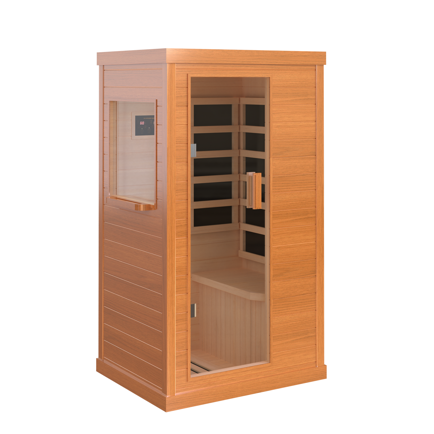 SESSLIFE Infrared Sauna for Home, Steam Sauna, 120V/900W Indoor Wooden Sauna Room with Adjustable Temperature, Timer, Bluetooth Music Connection, Foot Care, Light Setting for Spa, Gym