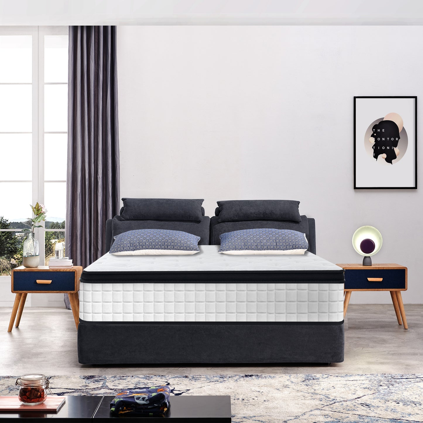 8" Memory Foam Mattress, Cooling Gel Green Tea Memory Foam Mattress for Sleep Support, Back Pain Relief, Twin Mattress in a Box, Medium Firm, CertiPUR-US Certified, Twin