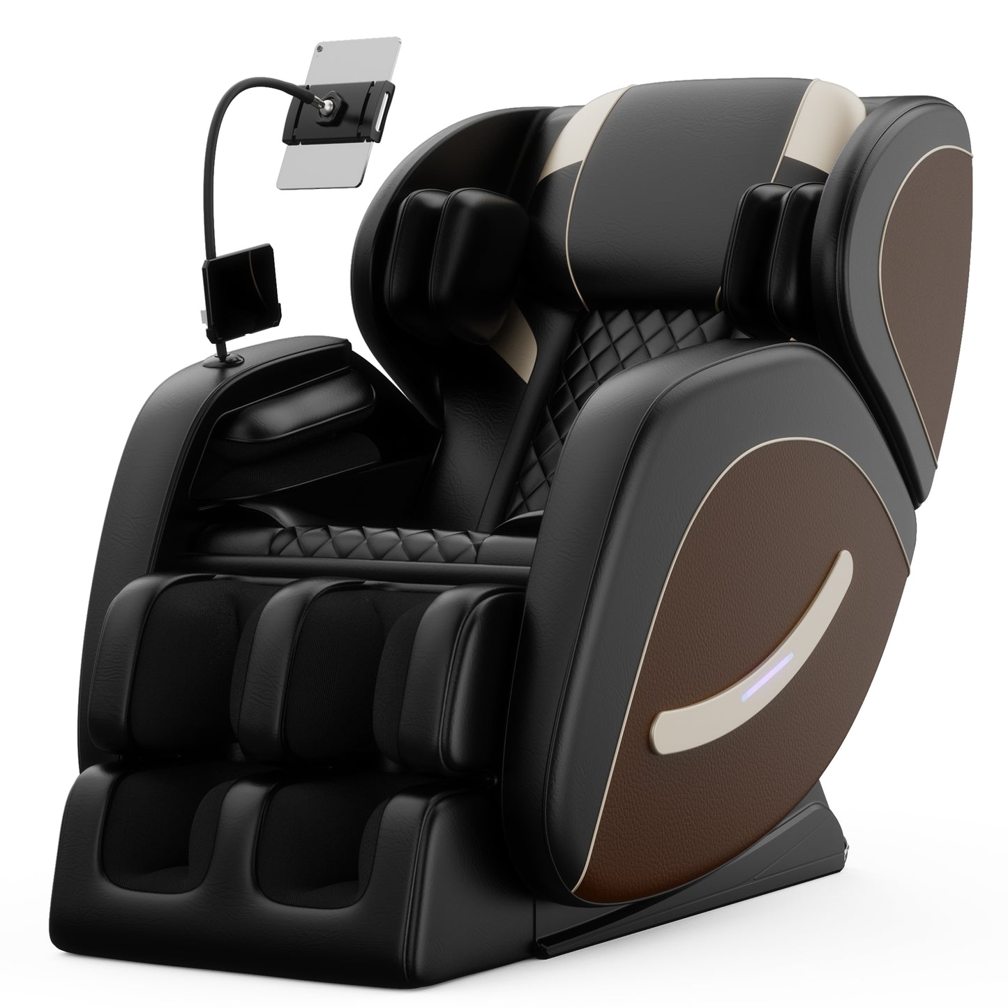 Full Body Massage Chair, SESSLIFE Zero Gravity Shiatsu Recliner Electric Massage Chair with Air Pressure, Heating, Airbag, Bluetooth, Foot Rollers, Portable Stand for Relaxation, Grey