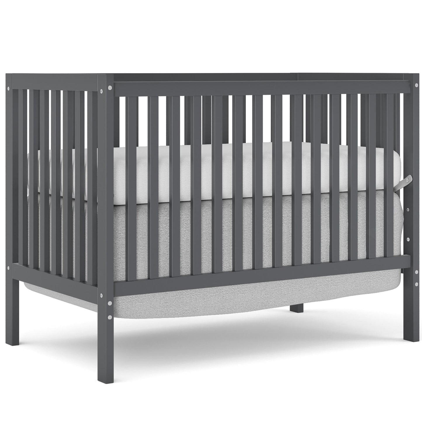 iRerts 5 In 1 Convertible Baby Crib, Wood Convertible Crib Toddler Bed with Wood Legs, Converts from Baby Crib to Toddler Bed, Fits Standard Full-Size Crib Mattress, Easy to Assemble, Black