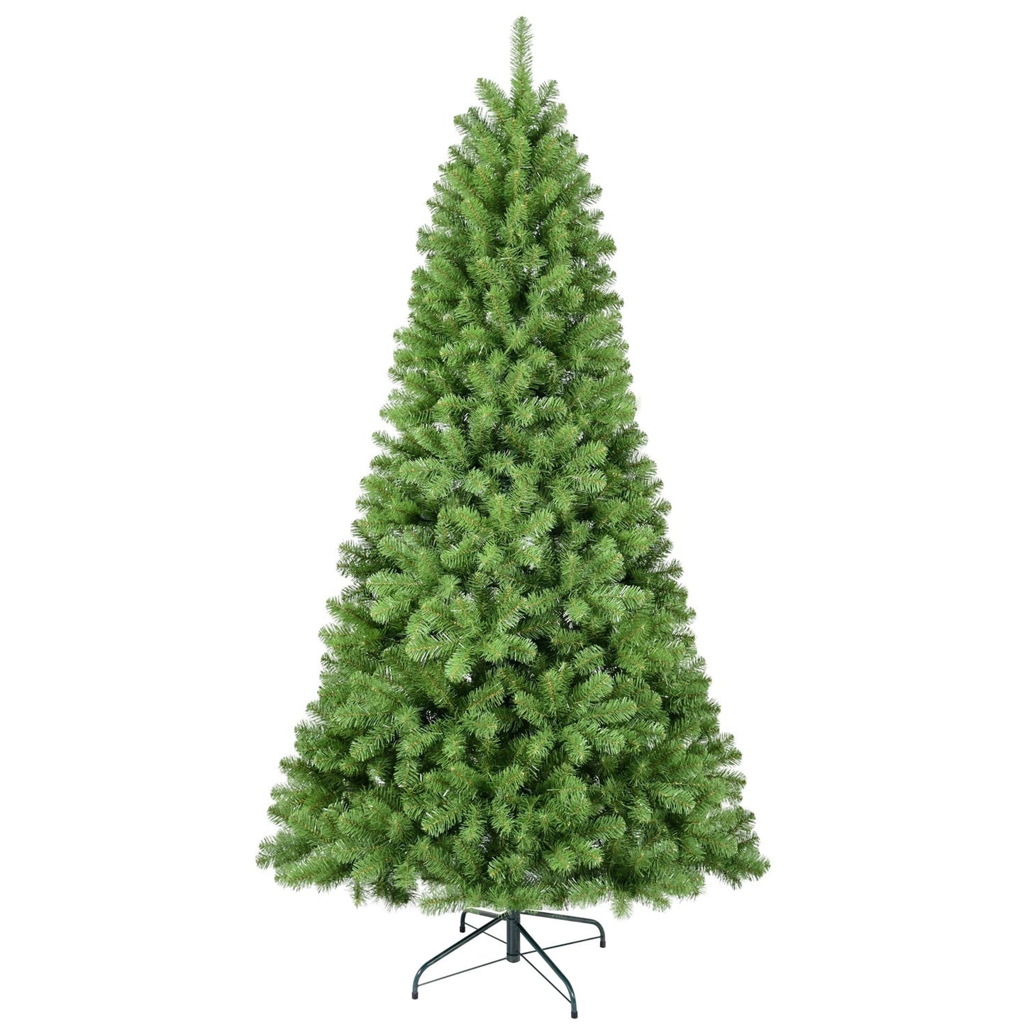 Christmas Tree with Lights, 7.5ft Prelit Artificial Christmas Tree with Metal Stand, 350 Pre-strung Led Lights and 1420 Tips, Xmas Trees Seasonal Holiday Decoration Tree