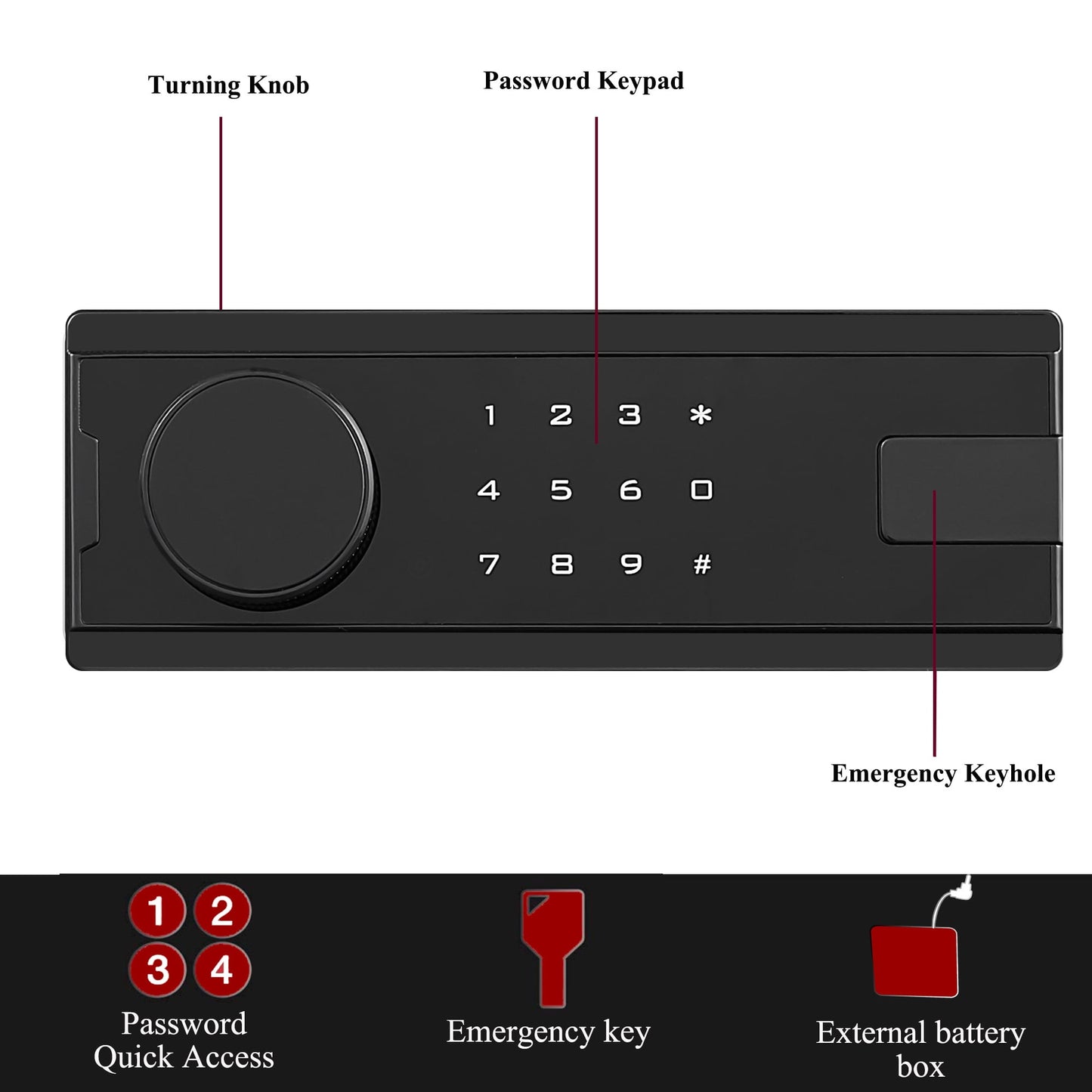 1.73 Cubic Feet Security Safe Box, SESSLIFE Digital Touchscreen Safes and Lockboxes, Wall and Floor Safes for Protect Cash, Gun, Jewelry, Documents