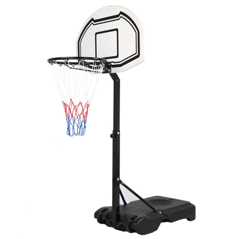 Poolside Swimming Pool Basketball Goal, Mini Wheels Basketball Stand System Kids and Adults Swimming Game Toy, Basketball Court Water Game Toy,35"-48'' (2.95FT-3.93FT) Adjustable Height
