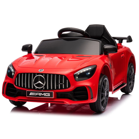 SESSLIFE Red Ride On Toy, Ride On Car for Age 3-5, 12V Remote Control Motorized Riding Toys with Led Headlights, Seat Belt