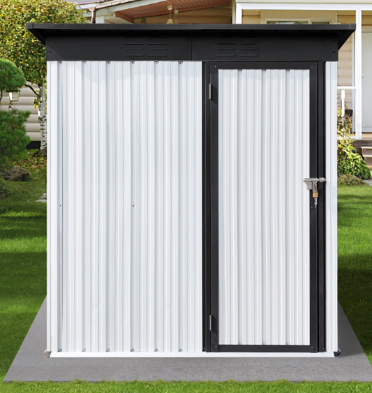 3x5ft Sheds and Outdoor Storage, SESSLIFE Metal Storage Shed with Single Lockable Door for Lawnmower, Garden Tools, Bike and Garbage Can, Waterproof Outdoor Storage Cabinet, TE2551