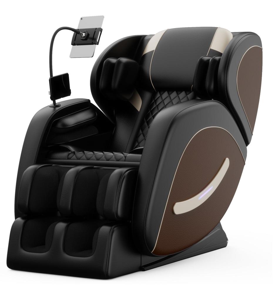 Full Body Massage Chair, Sesslife Zero Gravity Shiatsu Recliner with Air Pressure, Heating, Leg Auto Extension, Air Bags, Foot Rollers, Bluetooth, LED Lights and Portable Stand for Living Room, Black