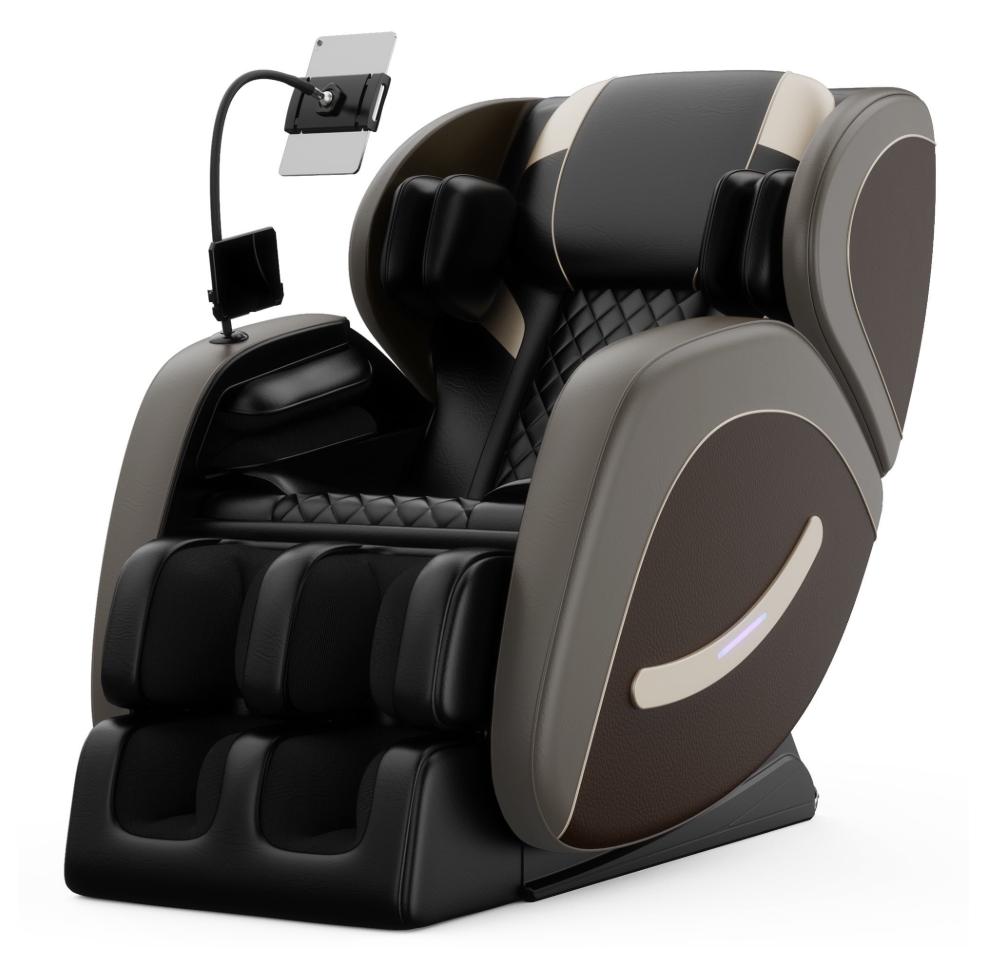 Full Body Massage Chair, Sesslife Zero Gravity Shiatsu Recliner with Air Pressure, Heating, Leg Auto Extension, Air Bags, Foot Rollers, Bluetooth, LED Lights and Portable Stand for Living Room, Black