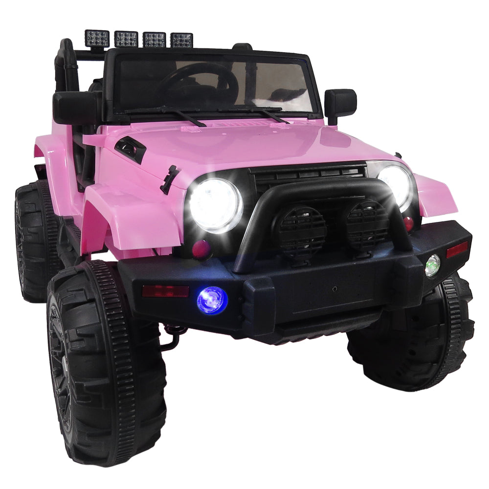 Kids Ride On Truck Car w/ Remote Control, 12V Battery Ride On Electric Cars with Spring Suspension, 3 Speed, MP3 Function, DT17