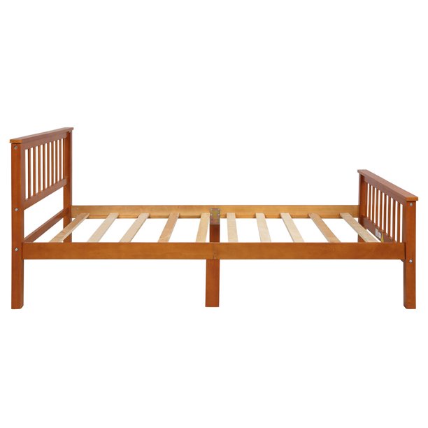 SESSLIFE Twin Bed Frame No Box Spring Needed, Wood Bed Frame with Headboard and Footboard, Pine Wood Construction, Twin Size Platform Bed Frame for Boys Girls, Easy to Assemble, X2607