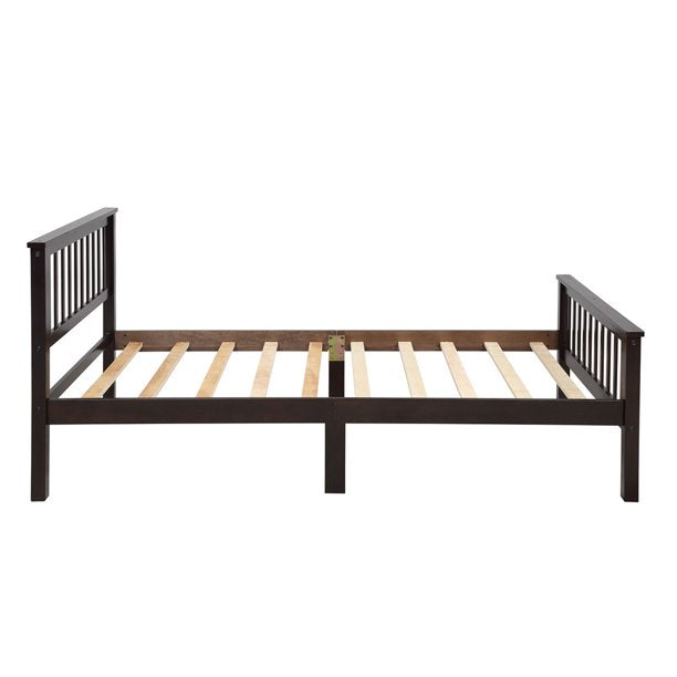 SESSLIFE Twin Bed Frame No Box Spring Needed, Wood Bed Frame with Headboard and Footboard, Pine Wood Construction, Twin Size Platform Bed Frame for Boys Girls, Easy to Assemble, X2607