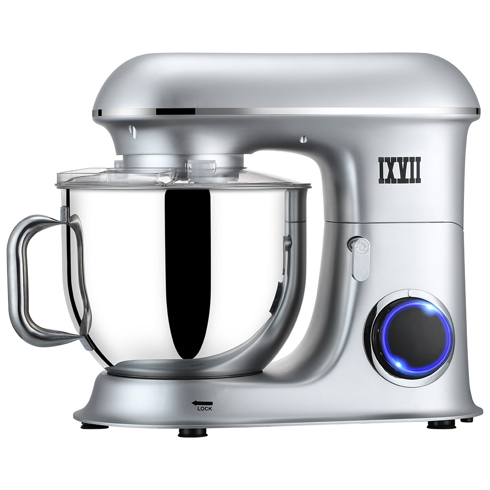New Upgrade Food Mixer, 7.4 QT Electric Kitchen Mixer, 660W 6-Speed Mixers Kitchen Electric Stand Mixer with Dishwasher-Safe Stainless Steel Bowl, Blender Dough Hook, Whisk for Daily Use