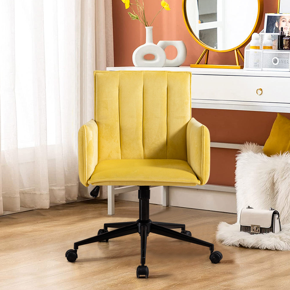 Sesslife Cute Pink Desk Chair for Girls Women, Fluffy Desk Chair, Faux Fur Height Adjustable Swivel Vanity Accent Chair, Modern Home Office Desk Chair