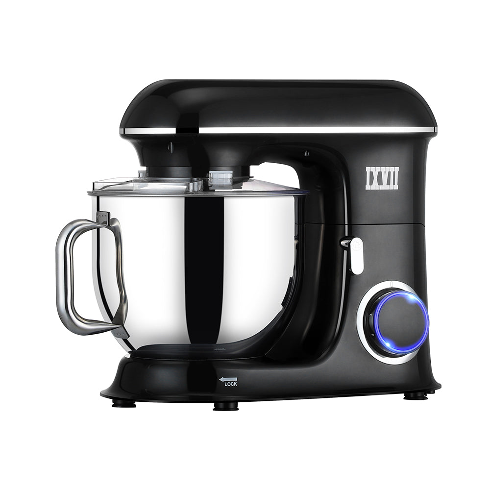 New Upgrade Food Mixer, 7.4 QT Electric Kitchen Mixer, 660W 6-Speed Mixers Kitchen Electric Stand Mixer with Dishwasher-Safe Stainless Steel Bowl, Blender Dough Hook, Whisk for Daily Use