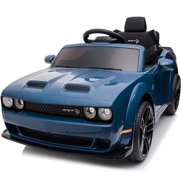 Dodge Licensed 12V Kids Ride on Car with Parent Remote Control, LED Lights, MP3 Player, Spring Suspension, Battery Powered Sports Ride on Toys for 2-4 Years Old Boy and Girl, Black