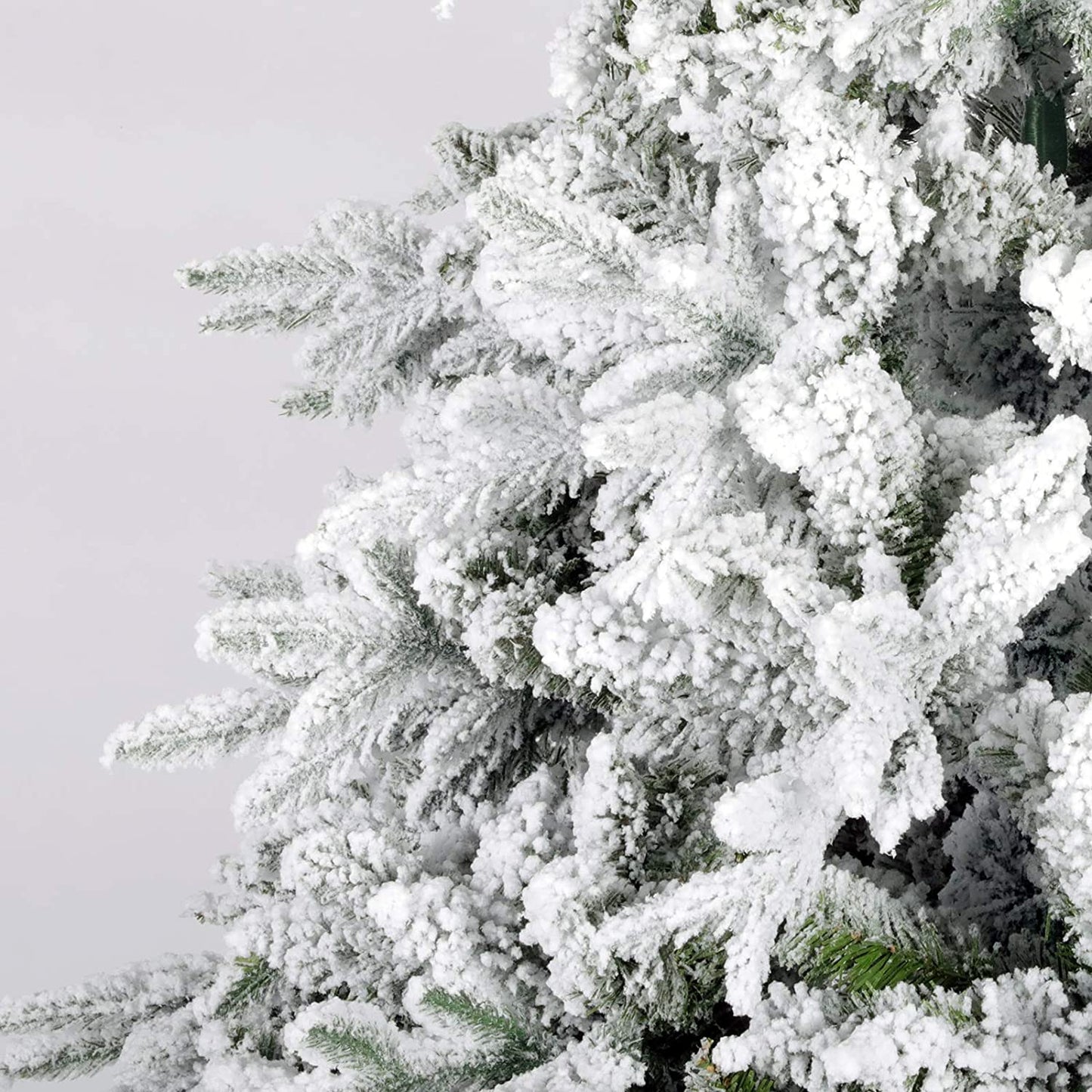 7.5ft Artificial Christmas Tree with 1100 Snow Dusted Tips, Fake Snow Christmas Tree, DT3