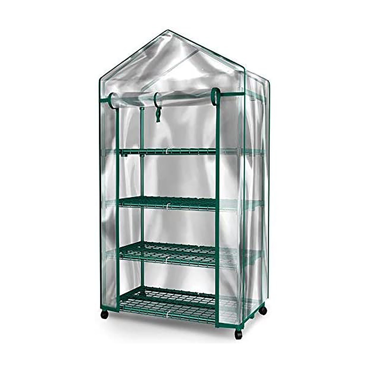 Mini Greenhouse, Portable Green House with 4 Tiers and PE Cover, Greenhouse for Outdoors Indoor