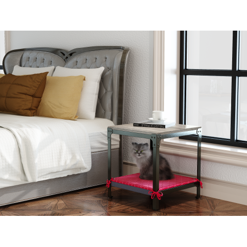 Sesslife Nightstand Set of 2 with a Drawer, Solid Wood Legs Furniture Bedside Table, Modern End Side Table, Versatile Nightstand, Corner Storage Cabinet for Bedroom Sofa Entryway, White+Natural