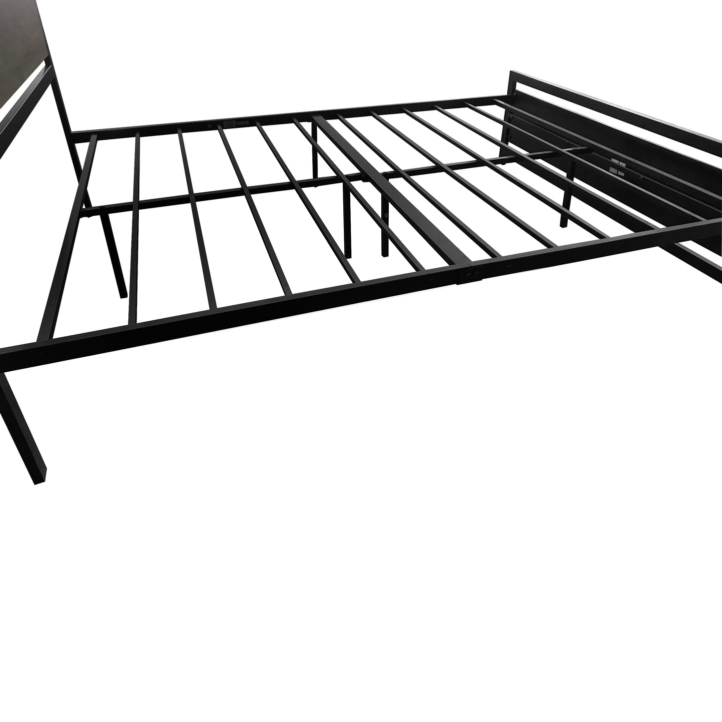 SESSLIFE Black Full Metal Bed Frame, High Metal Platform Bed w/ Wood Headboard, Adults Kids Modern Bed Frame, Mattress Foundation, No Box Spring Needed, Easy Assembly