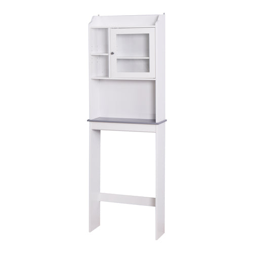 SESSLIFE Bathroom Storage Toilet Space Saver with a Drawer and 2 Shelves, Modern Over The Toilet Space Saver Organization, Wood Storage Cabinet for Home, Bathroom, White