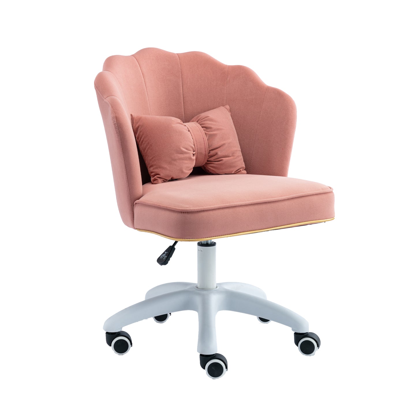 SESSLIFE Home Office Desk Chair for Girls Women, Velvet Task Chair, Vanity Chair Computer Chair with Wheels Adjustable Mid-Back, 360-Degree Swivel Chair for Make-up Studying Room Living Room