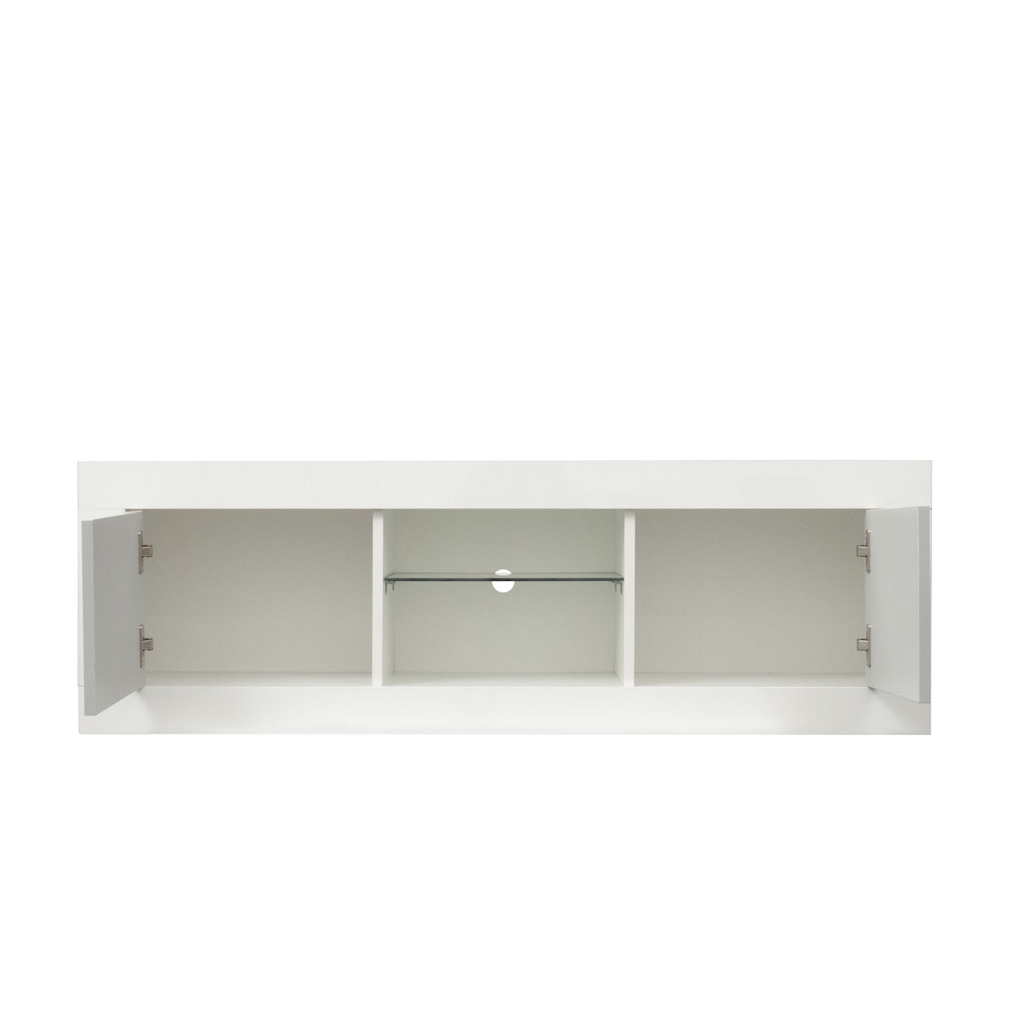 SESSLIFE LED TV Stand for UP 43 Inch TVs, Wooden Entertainment Center Combination TV Cabinet with 2 Storage Drawers, TV Console Stand Bookcase for Living Room Office