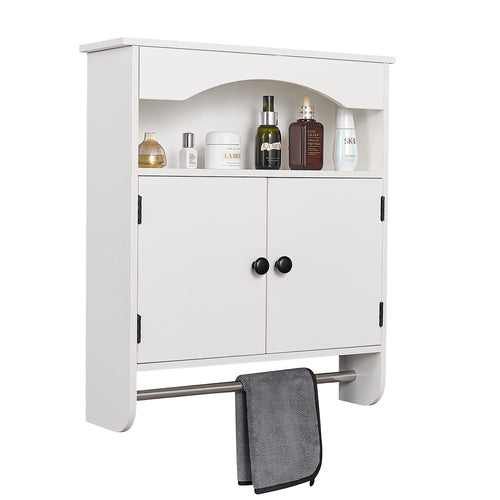 SESSLIFE Bathroom Storage Toilet Space Saver with a Drawer and 2 Shelves, Modern Over The Toilet Space Saver Organization, Wood Storage Cabinet for Home, Bathroom, White