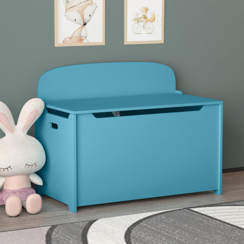 SESSLIFE Gray Bench Top Toy Box, Toy Storage Box Organizer, Entryway Bench with Lift Top, Toy Storage Chest with 2 Safety Hinges