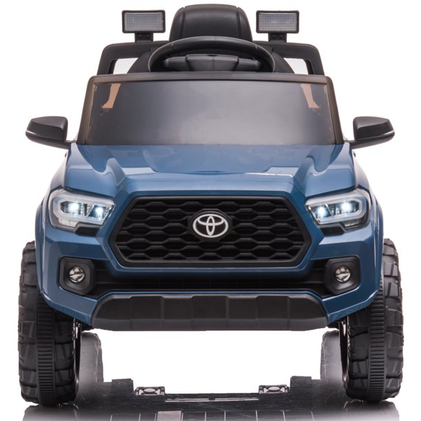 Official Licensed Toyota Tacoma Kids Cars to Ride in, 12V Battery Powered Ride on Toys with Remote Control, MP3 Player, Radio, Lights, Electric Cars for Boys Girls 2-4 Years Old Gift, Blue