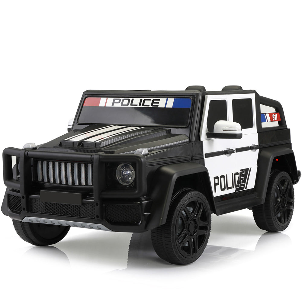 Electric Police Cars for Kids,SESSLIFE 12V Ride on Toy with Remote Control, Ride on Cars for Boys Girls 2-4 Ages Old, Battery Cars for Kids Christmas Gift / Birthday Gift, Black, X499