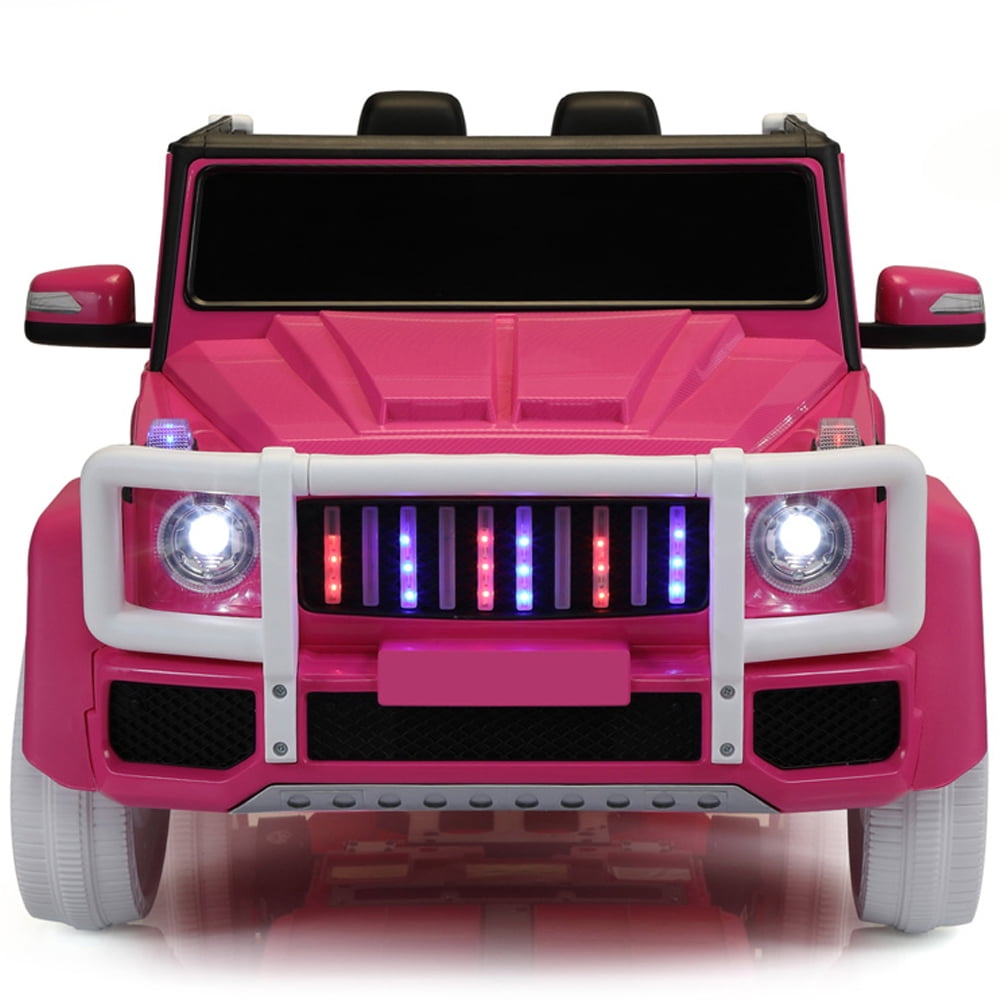 12V Kids Ride on Car with Remote Control, SESSLIFE Police Electric Car with MP3 Player, Siren, Megaphone, Car Lights, Ride on Toy for 2-4 Years Old Boys Girls Christmas Gift Birthday Gift, Pink, X492