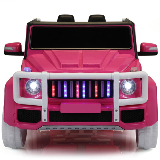 Electric Ride on Cars, SESSLIFE 12V Kids Ride on Truck Police Car for 2-4 Years Old, Battery-powered Ride on Toy with RC, Music, Siren, Megaphone, Lights, Toy Car for Boys Christmas Gift, Pink, X498