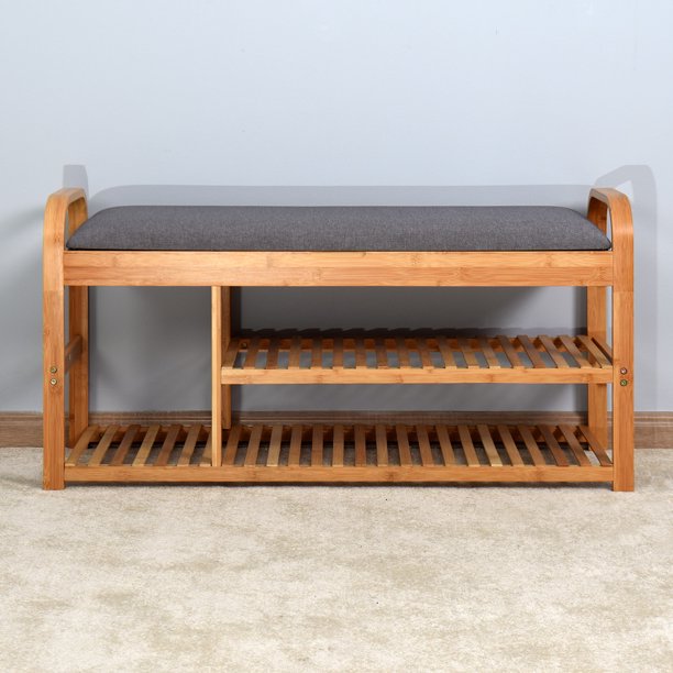 Bamboo Shoe Rack Bench