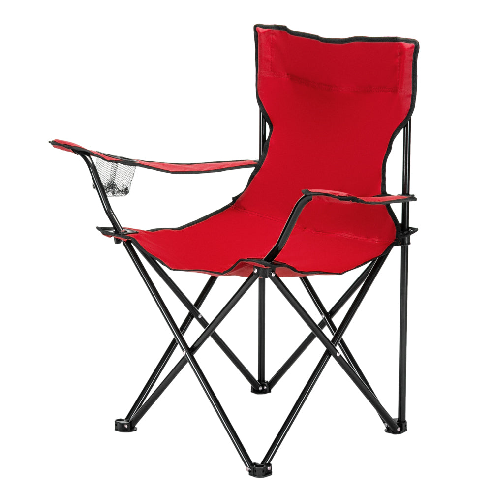 Folding Camping Chair, Ultralight Outdoor Portable Chair with Cup Holder and Carry Bag, for BBQ, Beach, Hiking, Picnic, DT18