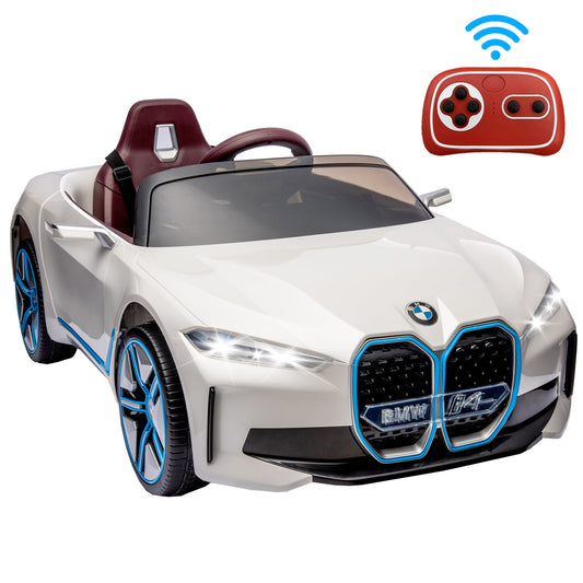 Electric Car for Kids, SESSLIFE BMW 12 Volt Battery Powered for Ride on Toys, Ride on Car with Remote Control, Horn, Music, Safety Belt, Car for Boys Girls, X1175