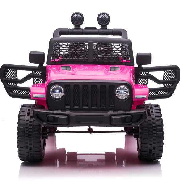 12V Powered Ride on Car for Kids, Sesslife Electric Ride on Toys with Remote Control, 3 Speeds, Horn, LED Lights, Kids Ride on Truck for Girl 2-4 Years Old Birthday Gift