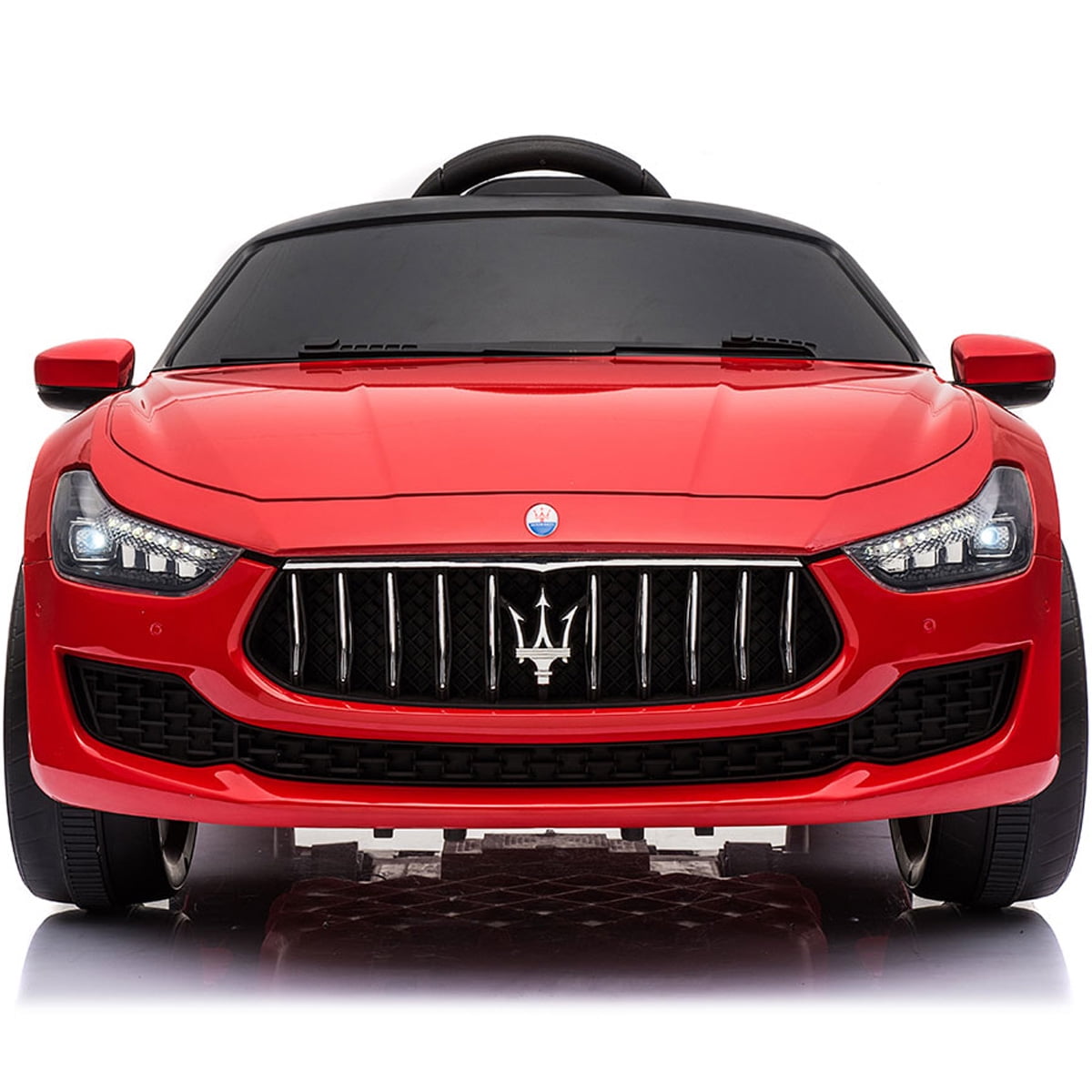 SESSLIFE Ride on Cars for Kids, 12V Licensed Maserati Kids Ride on Toy with Remote Control, MP3 Player, Horn, Front/Rear Lights, Electric Car for Boys Girls, Kids Christmas Birthday Gift, Red, X1786