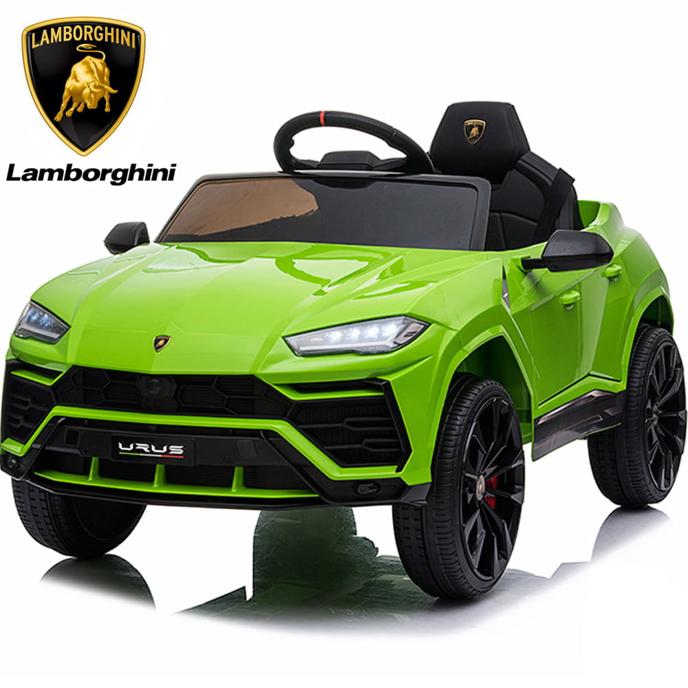 Green 12V Lamborghini Powered Ride On with Remote Control, Sesslife Ride on Toy with Music Player, LED Lights, 3 Speeds, Girl Boy Birthday Gift for 3-4 Years Old