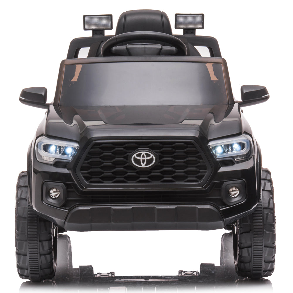 Official Licensed Toyota Tacoma Kids Cars to Ride in, 12V Battery Powered Ride on Toys with Remote Control, MP3 Player, Radio, Lights, Electric Cars for Boys Girls 2-4 Years Old Gift, Black