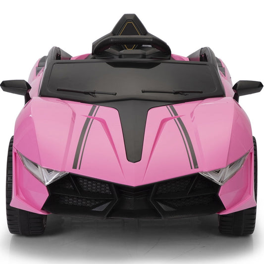 Battery Powered Ride on Toys, Sesslife 12V Kids Car with Remote Control, 3 Speeds, Music, Start Sound, Lights, Electric Car for Kids 2-4 Yrs Old, Ride on Car for Girls Birthday/Holiday Gift, Pink