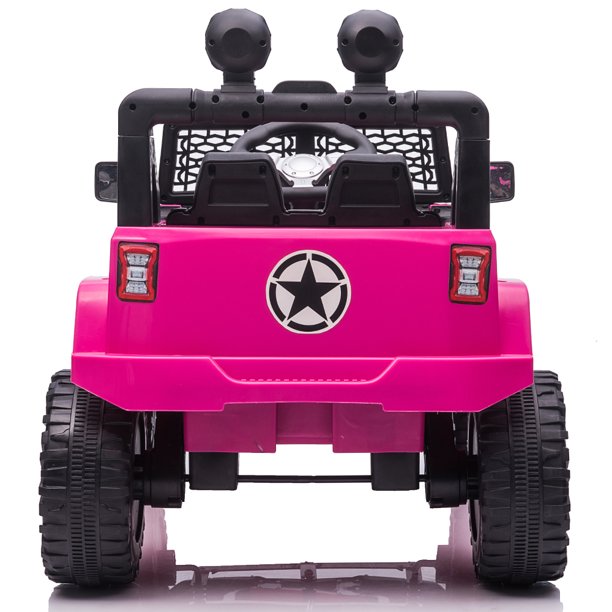 12V Powered Ride on Car for Kids, Sesslife Electric Ride on Toys with Remote Control, 3 Speeds, Horn, LED Lights, Kids Ride on Truck for Girl 2-4 Years Old Birthday Gift